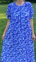 Ladies Nightgown Sunshine Blue Large floral cotton XL 18 20