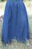 Ladies 6 Gore Skirt Navy Blue Jean Denim size 1X 22 24