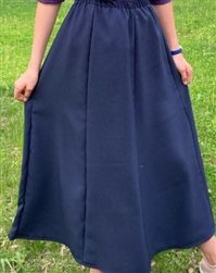 Ladies 6 Gore Skirt Navy Blue Polyester size S 6 8