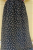 Ladies A-line Skirt Navy Blue Floral Polyester M 10 12