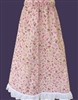 Girl A-line Skirt Pink Floral cotton with ruffle lace size 10