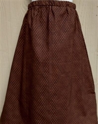 Girl A-line Skirt Dark Brown Floral cotton size 14
