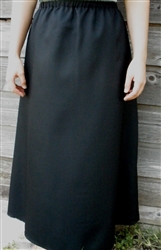 Ladies A-line Skirt Black Twill custom fit cotton size XL 18 20