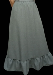 Ladies A-line Skirt Gray Polyester with ruffle size L 14 16 Tall
