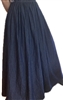Ladies Full Skirt Navy Denim with pockets M 10 12 Tall