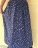 Ladies Full Skirt Denim Blue Jacquard rayon floral  M 10 12