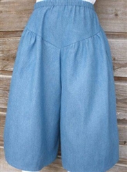 Split Skirt Girl Light Blue Denim 7