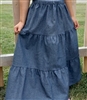 Girl Tiered Skirt in Chambray Denim all sizes