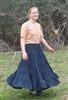 Ladies 5 Tiered Skirt Navy Blue Denim size 1X 22 24 Petite