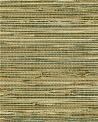 Medium Khaki Green blend natural grasscloth