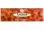 Wholesale Hem Amber Incense 8 Stick Packs (25/Box)