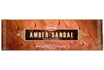 Wholesale Hem Amber-Sandal Incense 8 Stick Packs (25/Box)