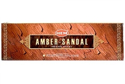 Wholesale Hem Amber-Sandal Incense 8 Stick Packs (25/Box)