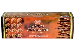 Wholesale Hem Sandal-Cinnamon Incense 8 Stick Packs (25/Box)