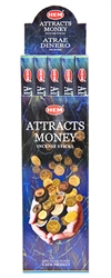 Wholesale Hem Attracts Money Incense 8 Stick Packs (25/Box)