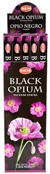 Wholesale Hem Black Opium Incense 8 Stick Packs (25/Box)