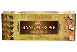 Wholesale Hem Sandal-Rose Incense 20 Stick Packs (6/Box)