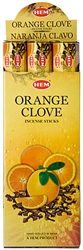 Wholesale Hem Orange-Clove Incense 20 Stick Packs (6/Box)