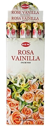 Wholesale Hem Rose-Vanilla Incense 20 Stick Packs (6/Box)
