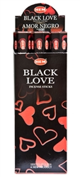 Wholesale Hem Black Love Incense 20 Stick Packs (6/Box)