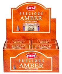 Wholesale Hem Precious Amber Cones 10 Cones Pack (12/Box)