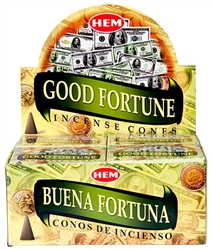 Wholesale Hem Good Fortune Cones 10 Cones Pack (12/Box)