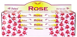 Wholesale Tulasi Rose Incense 8 Stick Packs (25/Box)