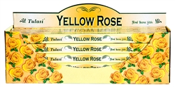 Wholesale Tulasi Yellow Rose Incense 8 Stick Packs (25/Box)