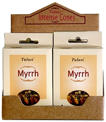 Wholesale Tulasi Myrrh Cones 15 Cones/Pack (12/Box)