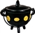 Wholesale 7 Chakra Cast Iron Cauldron 4.5"D, 5"H