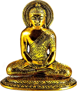 Wholesale Aluminum Buddha Incense Burner 5"H, 5.5"W (Gold)