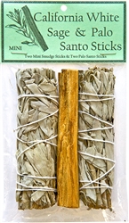 Wholesale California White Sage 4"L Mini & Palo Santo Sticks