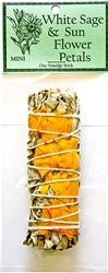 Wholesale White Sage & Sun Flower Petals 4"L (Mini)