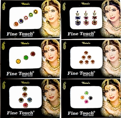 Wholesale Fine Touch Fancy Bindi Body Dot Exclusive Assorted (Set of 6)