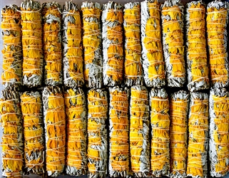 Wholesale White Sage & Sun Flower Petals 7"L (Medium) (Pack of 25)