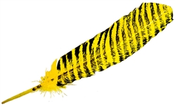 Wholesale Turkey Feather Dyed Yellow Banded 11-13"L