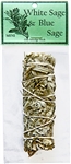 Wholesale White Sage & Blue Sage Smudge 4"L (Mini)