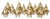 5321 <BR><BR>Brass Cone Burners 2"H (Set of 12)