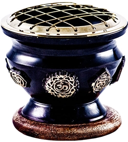 Wholesale Brass 7 Chakra Screen Charcoal Burner 2.75"D