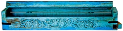 Wholesale Wooden Coffin Box Blue 12"L