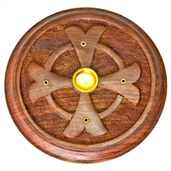 Wholesale Wooden Burner Celtic Cross Cone & Stick 5"