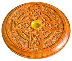 Wholesale Wooden Burner Celtic Cross Cone & Stick 5"D