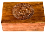 Wholesale Wooden Om Carved Box 4"x6"