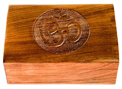 Wholesale Wooden Om Carved Box 4"x6"