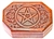 Wholesale Wooden Pentacle Carved Hexagonal Box 4"x6"