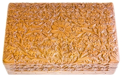 Wholesale Wooden Floral Carved Box 5"x8"