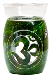 Wholesale Green Soapstone Om Aroma Lamp 5"H