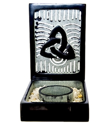 Wholesale Black Soapstone Triquetra Candle Burner 5.5"x3.5"x5"