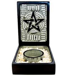 Wholesale Black Soapstone Pentacle Candle Burner 5.5"x3.5"x5"