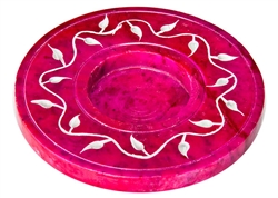 Wholesale Pink Soapstone Candle Burner 4"D